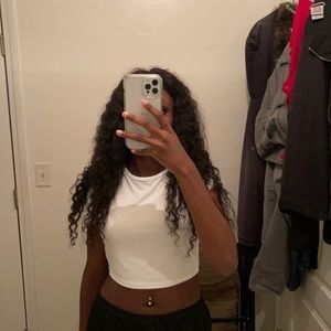 white crop top